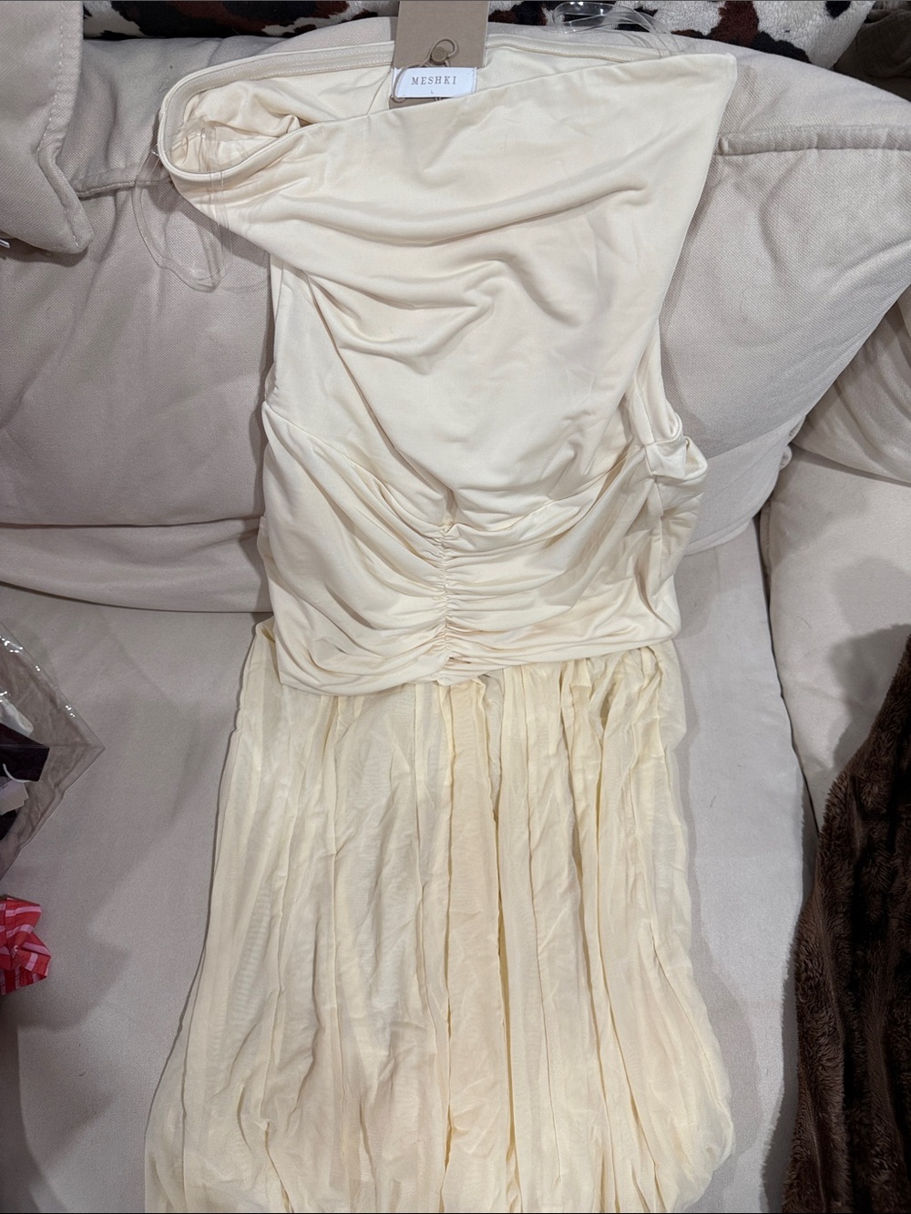 Meshki Slinky And Mesh Off Shoulder Maxi Dress - Picture 6 of 6